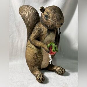 John Derian for Target 2025 Plush Woodland Squirrel holding Radish Pillow
